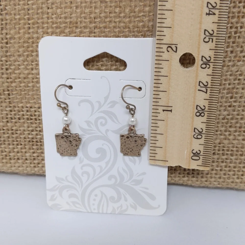 Arkansas Dangle Earrings Antique Bronze/ Gold Tone